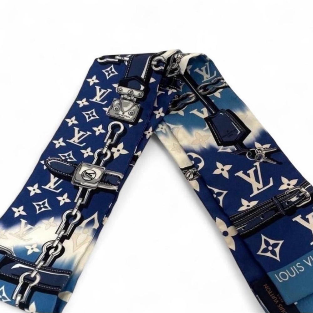 Louis Vuitton Navy and White Escale Bandeau